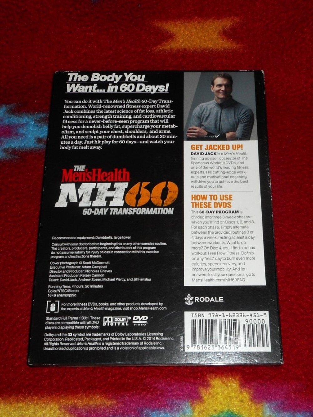 Men's Health MH60 60-Day Transformation *Build Muscle *Burn Fat (4-DVDs) VG+ - Picture 3 of 4